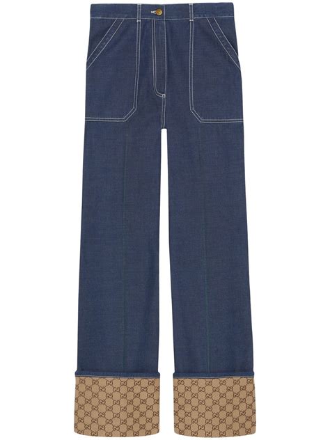 gucci denim jeans for women|gucci jeans farfetch.